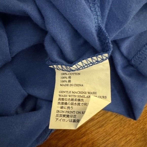 Made in Paradise "Royale with Cheese" NWT Medium Blue Short Sleeve T-Shirt - Picture 6 of 6